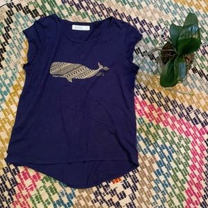 Carve Designs Whale Tee Size M